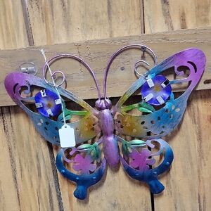 Colorful Metal Butterfly Wall Art